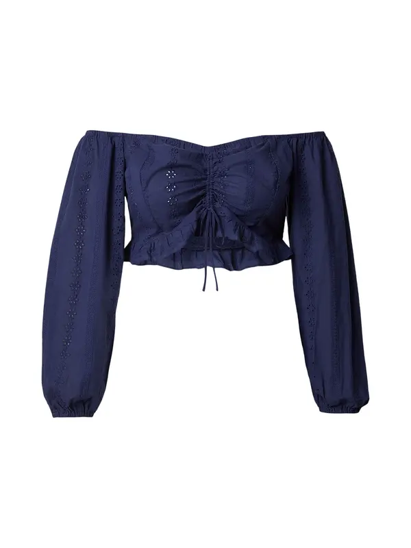 CITA MAASS CITA MAASS Top 'Broderie Anglaise'  mornarsko plava