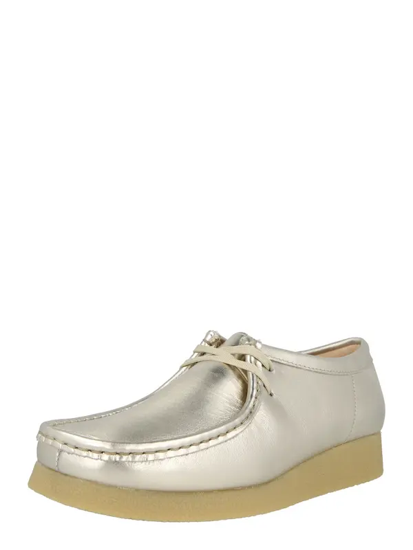 CLARKS CLARKS Cipele na vezanje 'Wallabee EVO'  zlatna