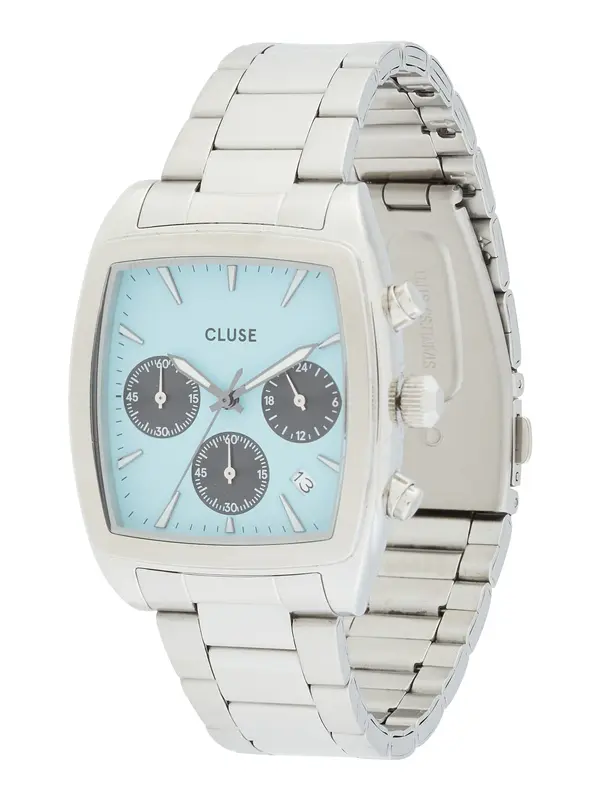 CLUSE CLUSE Analogni sat 'Quartaut'  plava / srebro