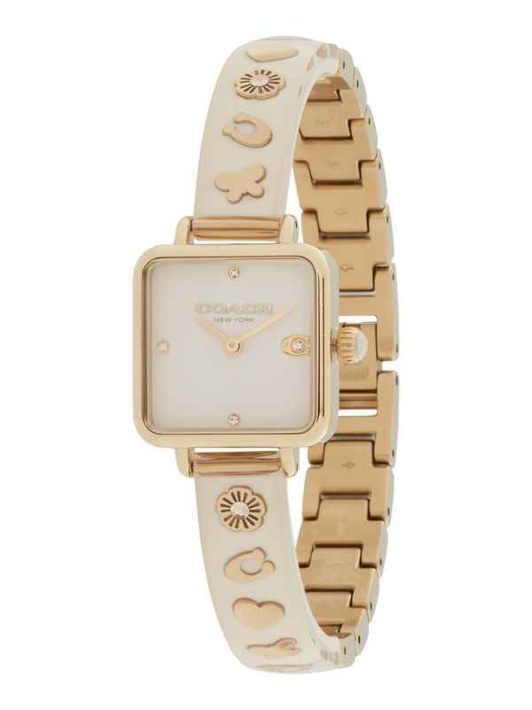 COACH COACH Analogni sat 'Cass'  zlatna / prljavo bijela