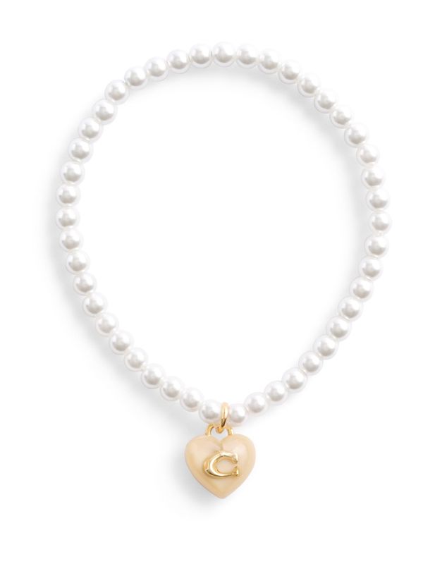 COACH COACH Narukvica  zlatna / biserno bijela