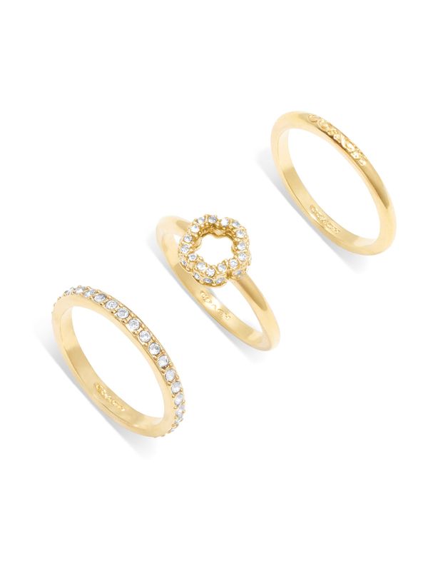 COACH COACH Prsten  zlatna / prozirna