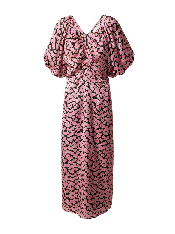 co'couture co'couture Haljina 'Flashy Heart'  svijetložuta / svijetloroza / crna