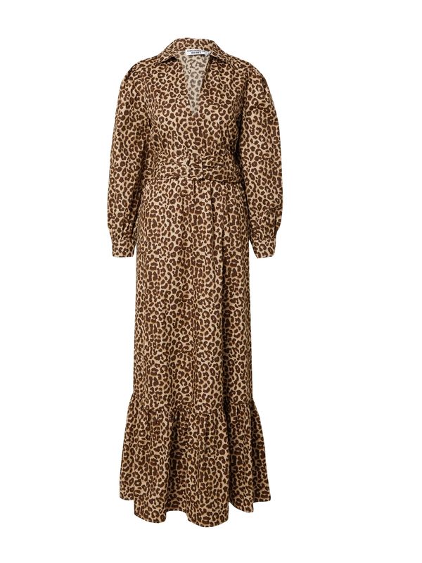 Colourful Rebel Colourful Rebel Haljina 'Davina'  bež / karamela / čokolada