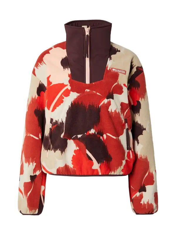 COLUMBIA COLUMBIA Sportski pulover 'Sequoia Grove™'  boja pijeska / crvena / burgund