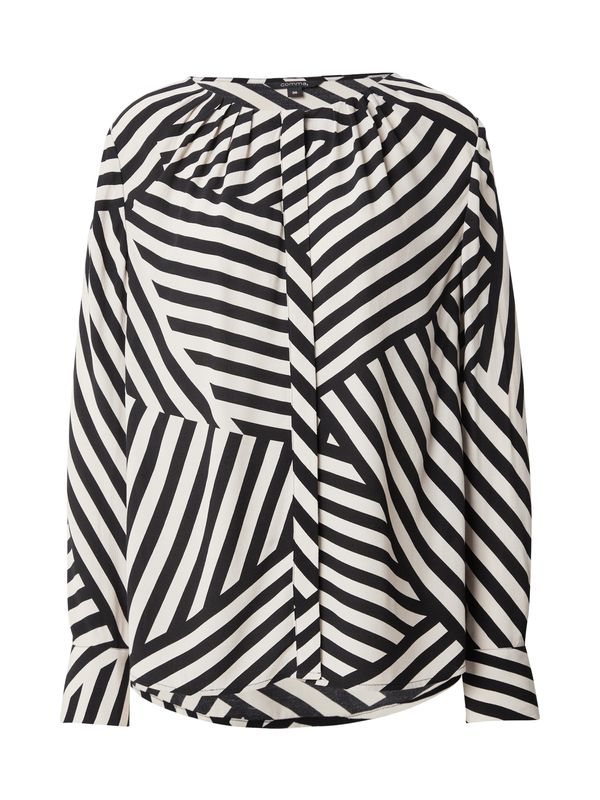 COMMA COMMA Bluza  bež siva / crna