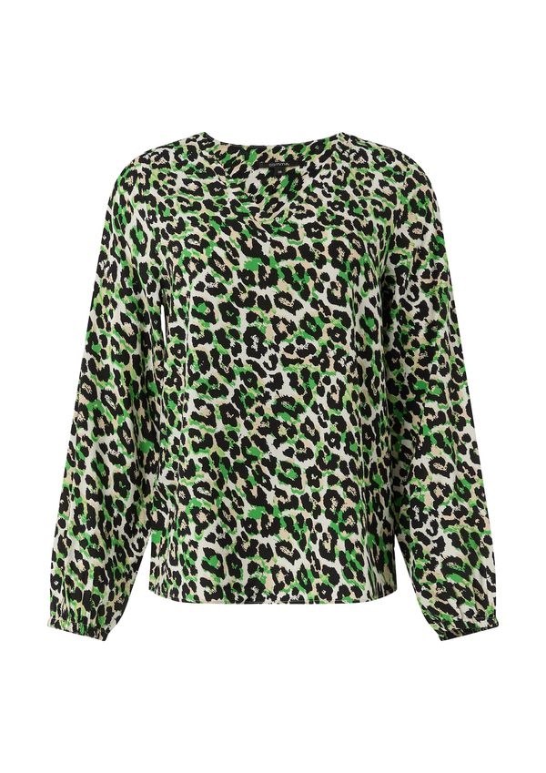 COMMA COMMA Bluza  bež / tamno zelena / crna