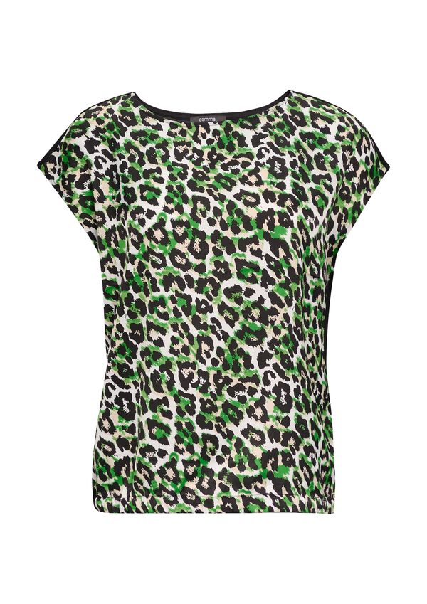 COMMA COMMA Bluza  bež / zelena / crna