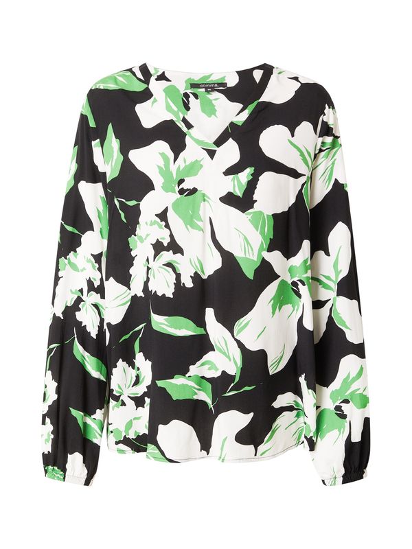 COMMA COMMA Bluza  kivi zelena / crna / bijela