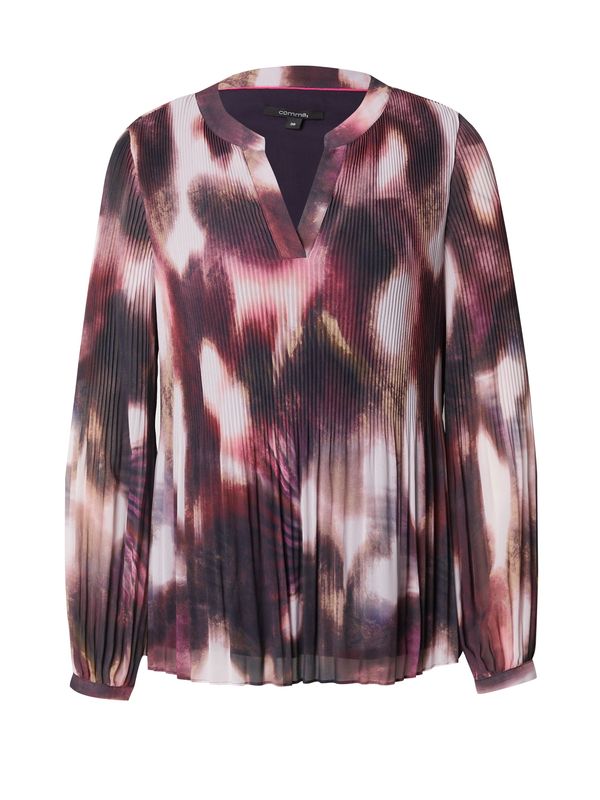 COMMA COMMA Bluza  tamno bež / patlidžan / ljubičasto crvena / bijela