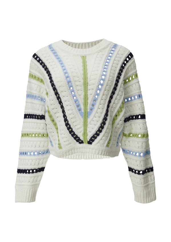 comma casual identity comma casual identity Pulover  svijetloplava / svijetlozelena / crna / prljavo bijela