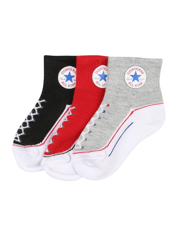CONVERSE CONVERSE Čarape 'INFANT'  plava / siva / crvena / crna / bijela