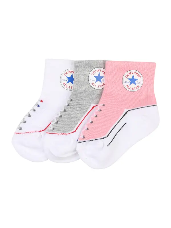 CONVERSE CONVERSE Čarape 'INFANT'  siva / roza / bijela