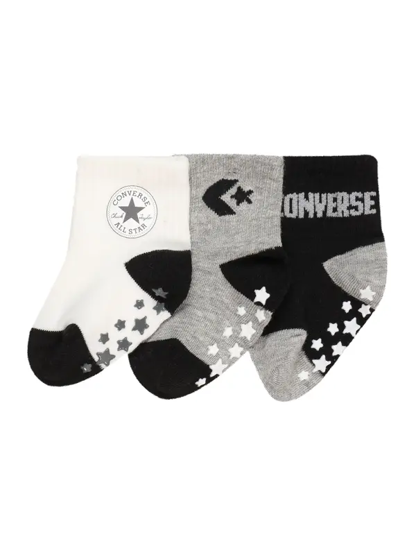 CONVERSE CONVERSE Čarape  siva melange / crna / bijela