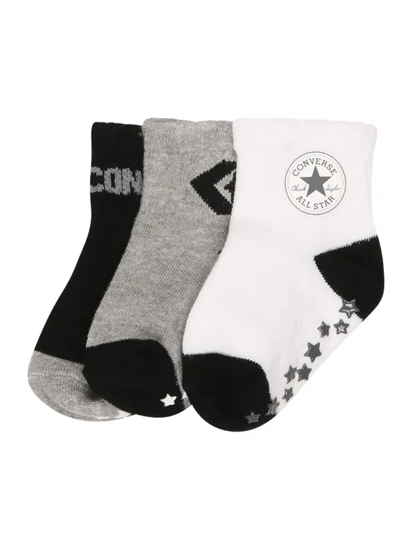 CONVERSE CONVERSE Čarape  siva melange / crna / bijela