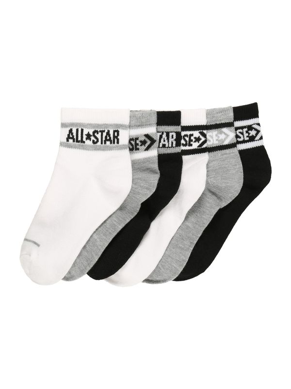 CONVERSE CONVERSE Čarape  siva melange / crna / bijela