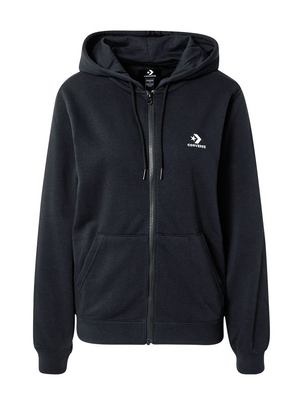 CONVERSE CONVERSE Gornji dio trenirke  crna / bijela