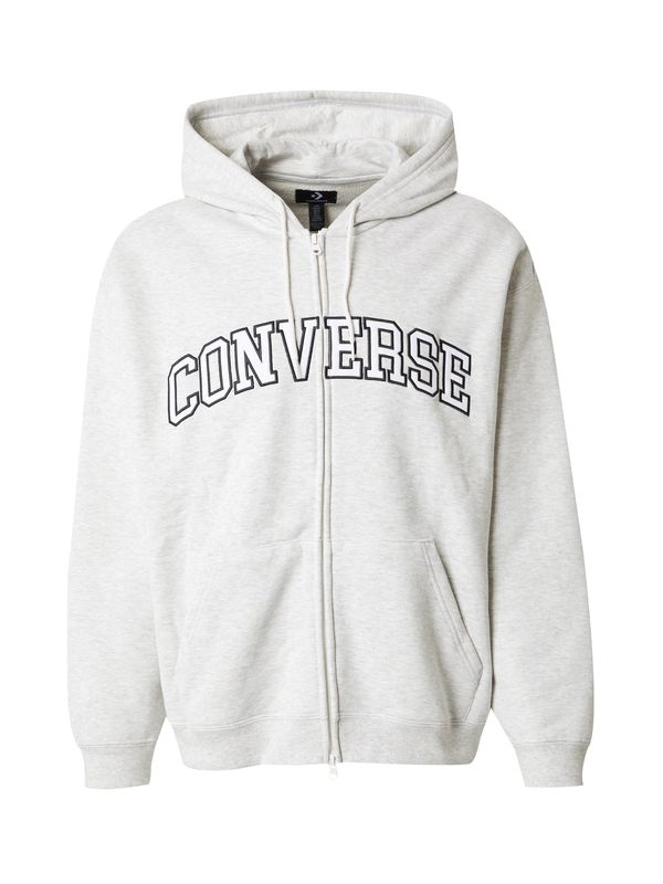 CONVERSE CONVERSE Gornji dio trenirke 'RETRO CHUCK'  svijetlosiva / crna / bijela