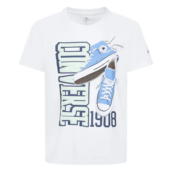 CONVERSE CONVERSE Majica  akvamarin / svijetloplava / bijela