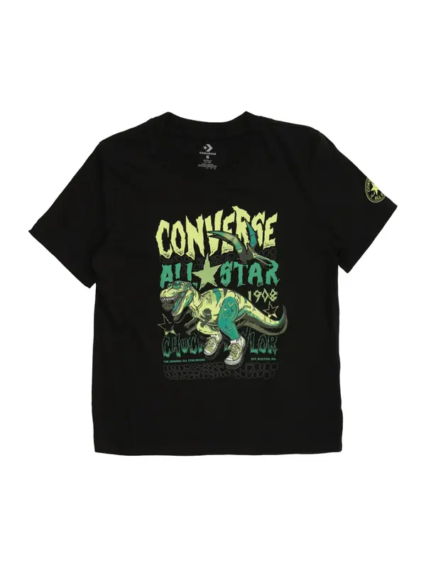 CONVERSE CONVERSE Majica 'DINOS'  zelena / svijetlozelena / crna / bijela