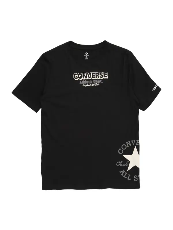 CONVERSE CONVERSE Majica  ecru/prljavo bijela / siva / crna