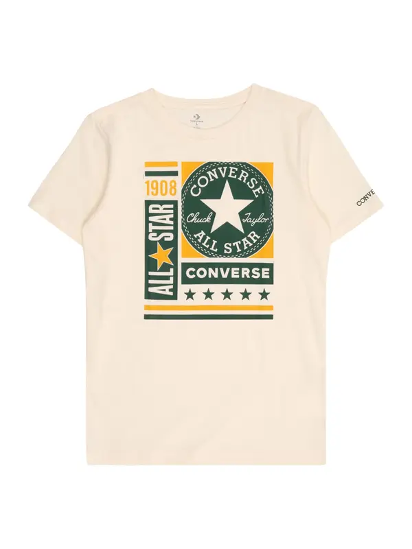 CONVERSE CONVERSE Majica  narančasto žuta / taupe siva / tamno zelena