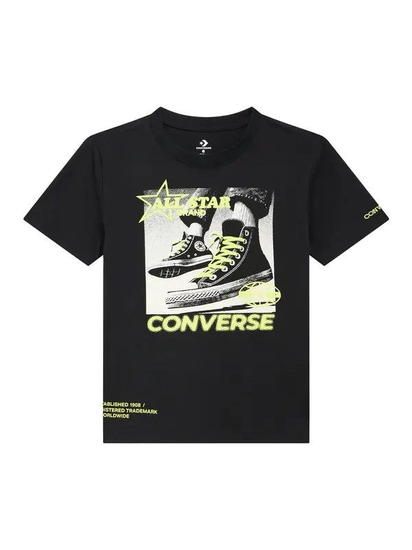 CONVERSE CONVERSE Majica 'PHOTO REAL CNV SNKR'  limun / crna / bijela