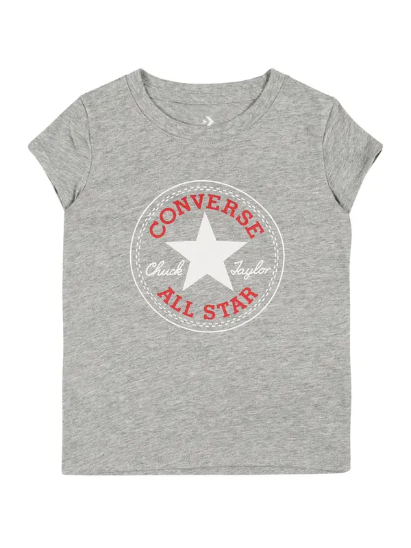 CONVERSE CONVERSE Majica  siva melange / crvena / bijela