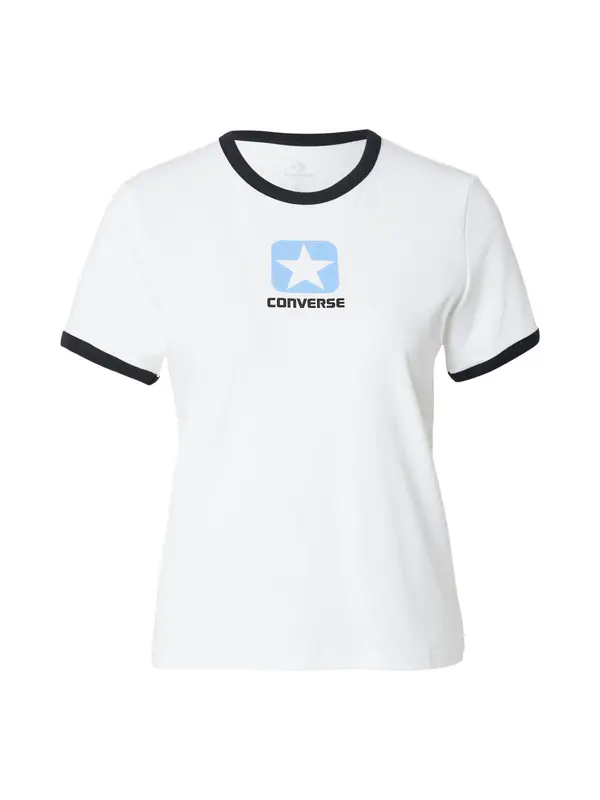 CONVERSE CONVERSE Majica  svijetloplava / crna / bijela