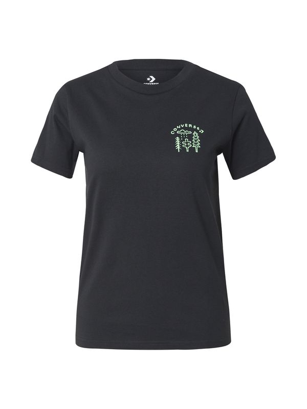 CONVERSE CONVERSE Majica  svijetlozelena / crna