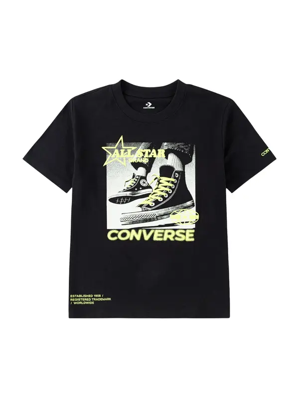 CONVERSE CONVERSE Majica  svijetložuta / crna / bijela