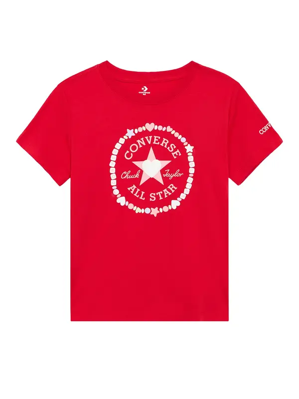 CONVERSE CONVERSE Majica 'VALENTINE'S DAY HEART'  roza / crvena / bijela