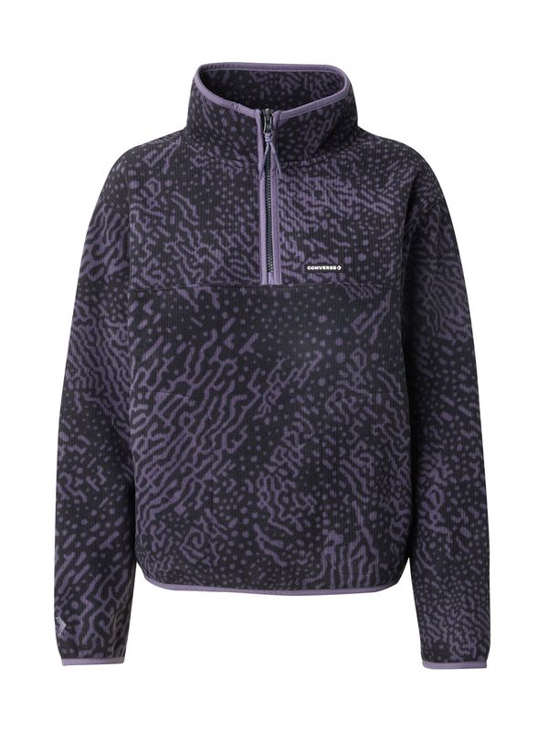 CONVERSE CONVERSE Pulover 'POLAR POPOVER'  ljubičasta / crna