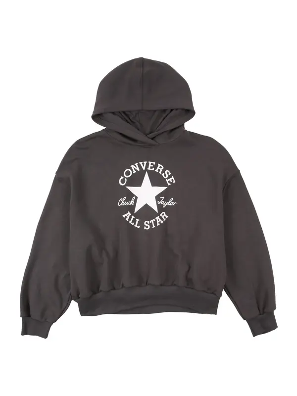 CONVERSE CONVERSE Sweater majica 'CHUCK PATCH'  antracit siva / bijela