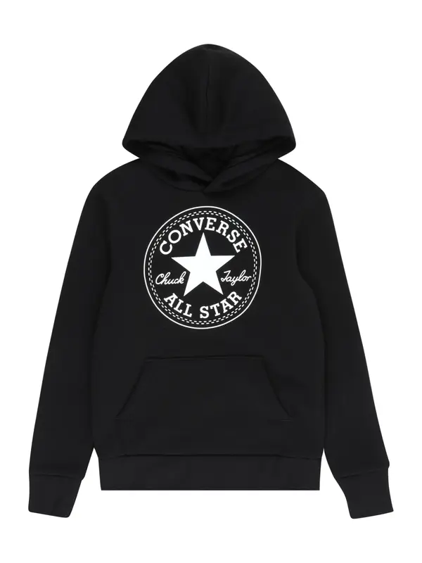 CONVERSE CONVERSE Sweater majica  crna / bijela
