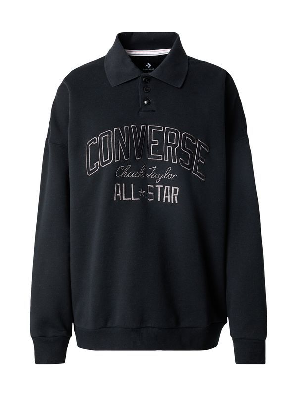CONVERSE CONVERSE Sweater majica  siva / crna