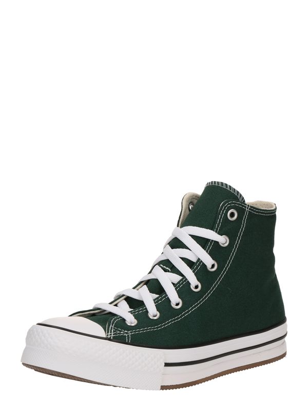 CONVERSE CONVERSE Tenisice 'CHUCK TAYLOR ALL STAR EVA LIFT'  tamno zelena / crna / bijela