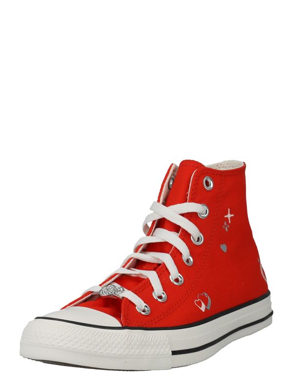 CONVERSE CONVERSE Visoke tenisice 'CHUCK TAYLOR ALL STAR - FEVER'  srebrno siva / crvena / bijela