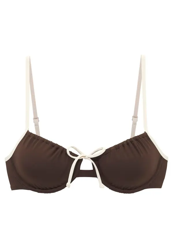 Copenhagen Studios Copenhagen Studios Bikini gornji dio 'Mix-Kini'  tamno smeđa / vuneno bijela