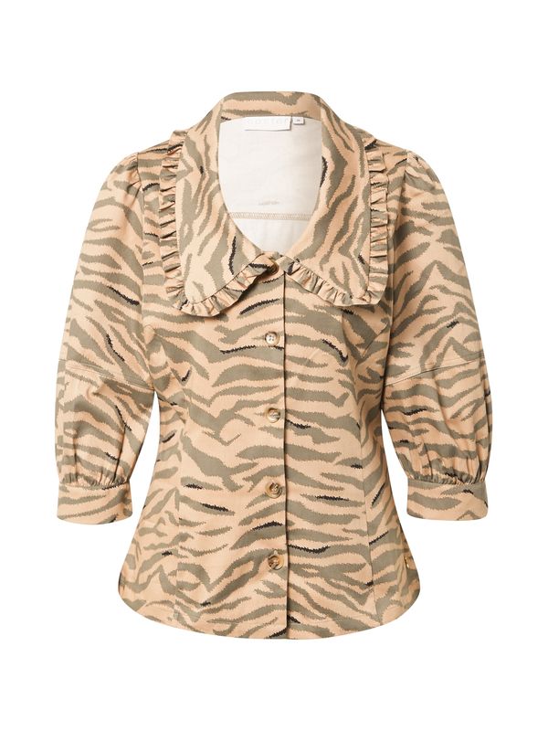 Coster Copenhagen Coster Copenhagen Bluza  tamno bež / maslinasta / crna