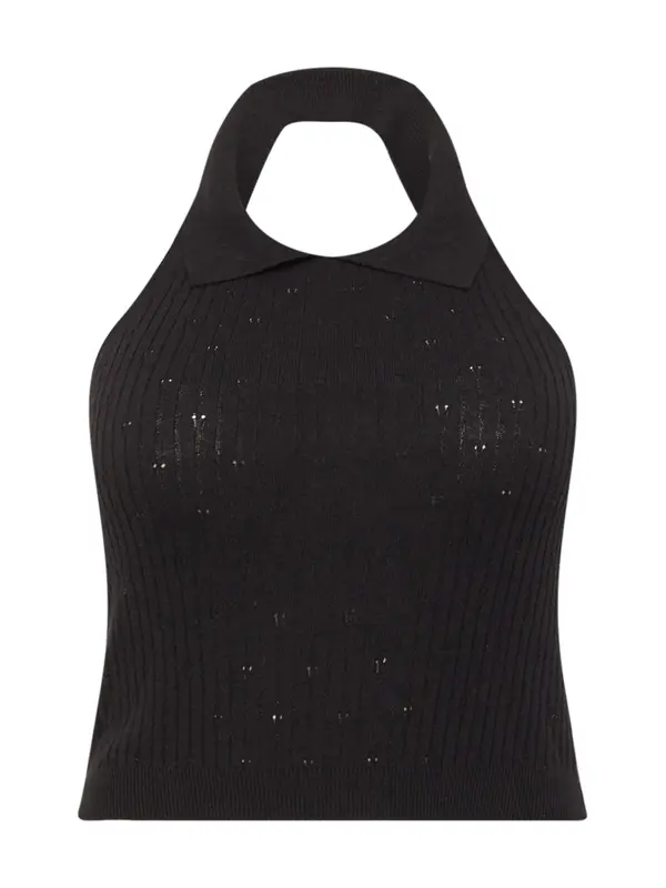 Cotton On Curve Cotton On Curve Top s naramenicama 'POINTELLE'  crna