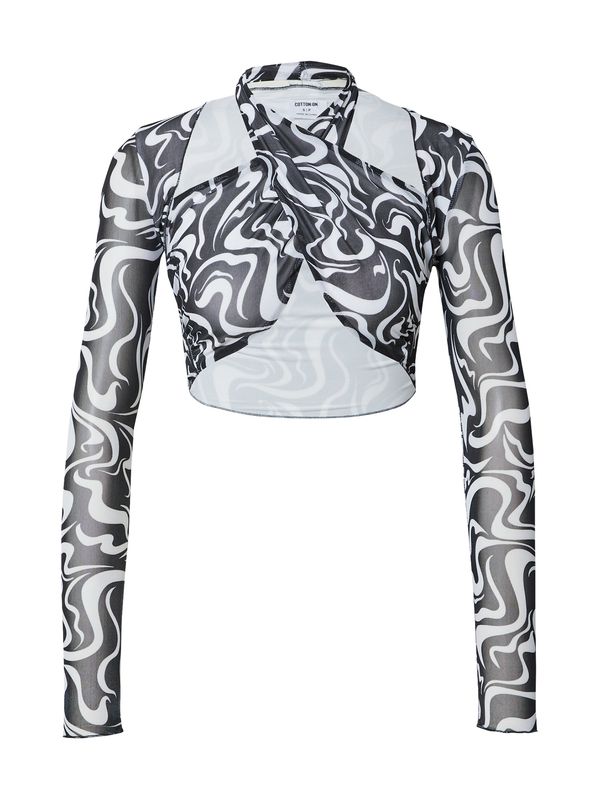 Cotton On Cotton On Majica  crna / bijela