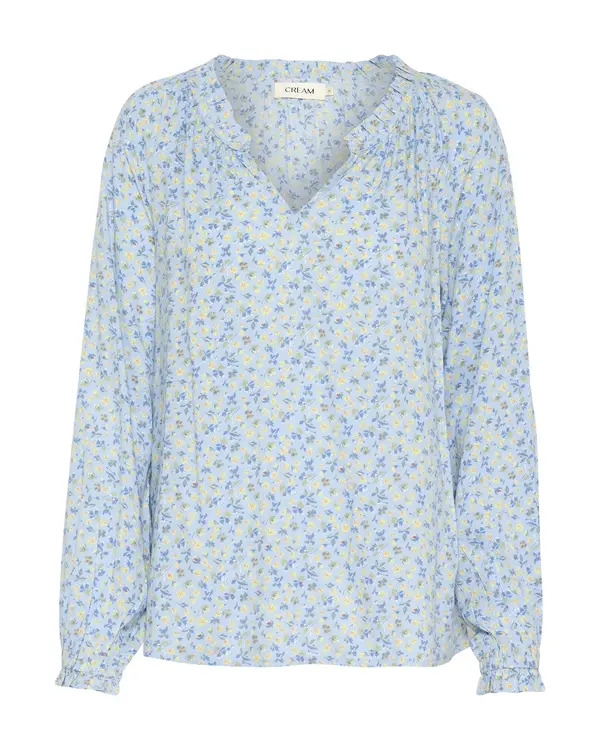 Cream Cream Bluza 'CRTiah'  nebesko plava / pastelno plava / pastelno žuta / maslinasta