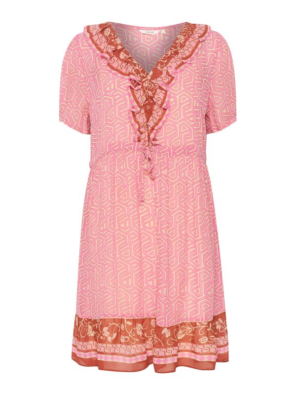 Cream Cream Haljina 'Linea'  toplo smeđa / hrđavo smeđa / roza