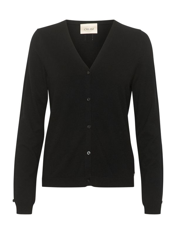 Cream Cream Kardigan 'Dela'  crna