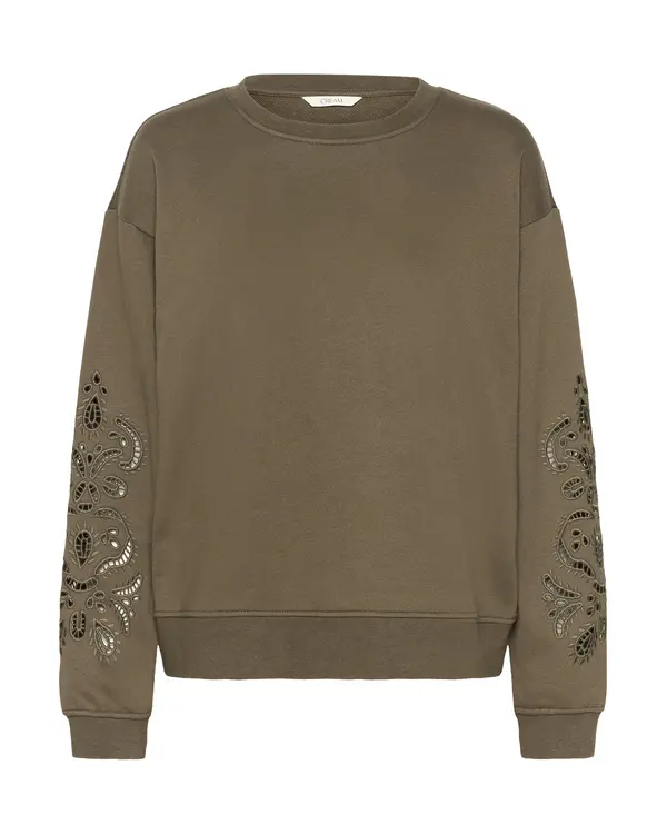 Cream Cream Sweater majica 'CRJosie'  sivkasto zelena