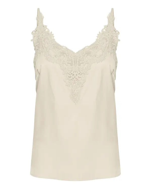 Cream Cream Top 'Anna'  bež