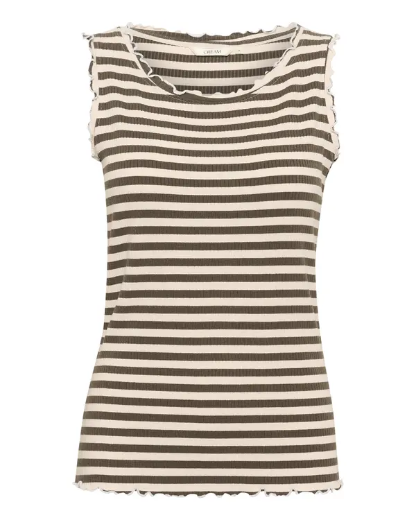 Cream Cream Top 'Ribba'  bež / crna