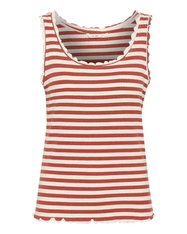 Cream Cream Top 'Ribba'  bež / crvena