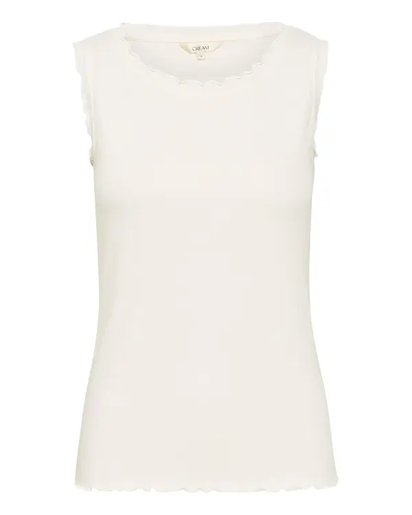 Cream Cream Top 'Ribba'  bijela